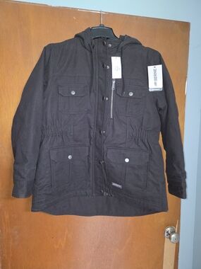 BERNE Women's Black Hooded Utility Jacket
